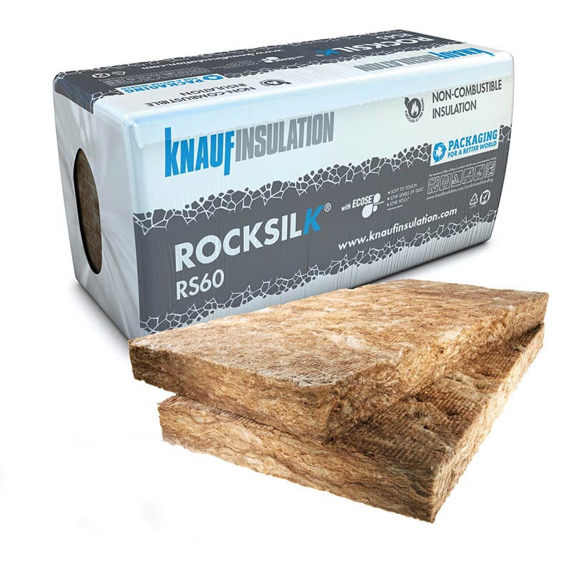 60mm Knauf Rocksilk RS60 Building Slab 1.2m x 600mm