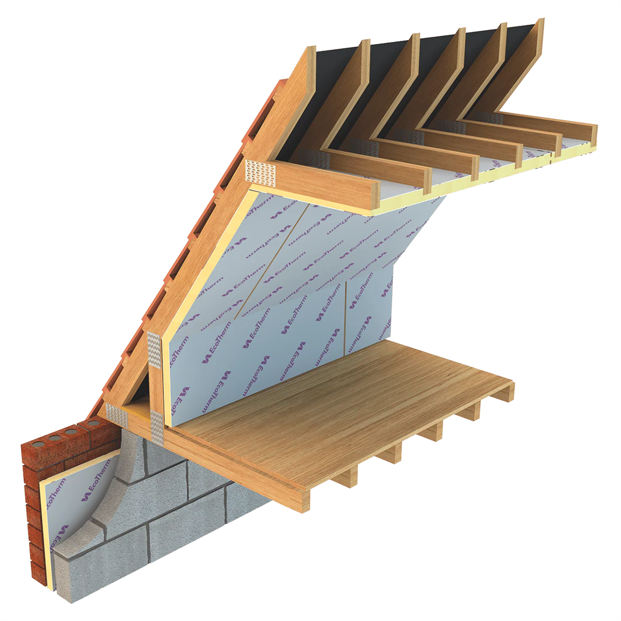 75mm Ecotherm Eco-Versal PIR Insulation Board 2.4m x 1.2m - Image 4