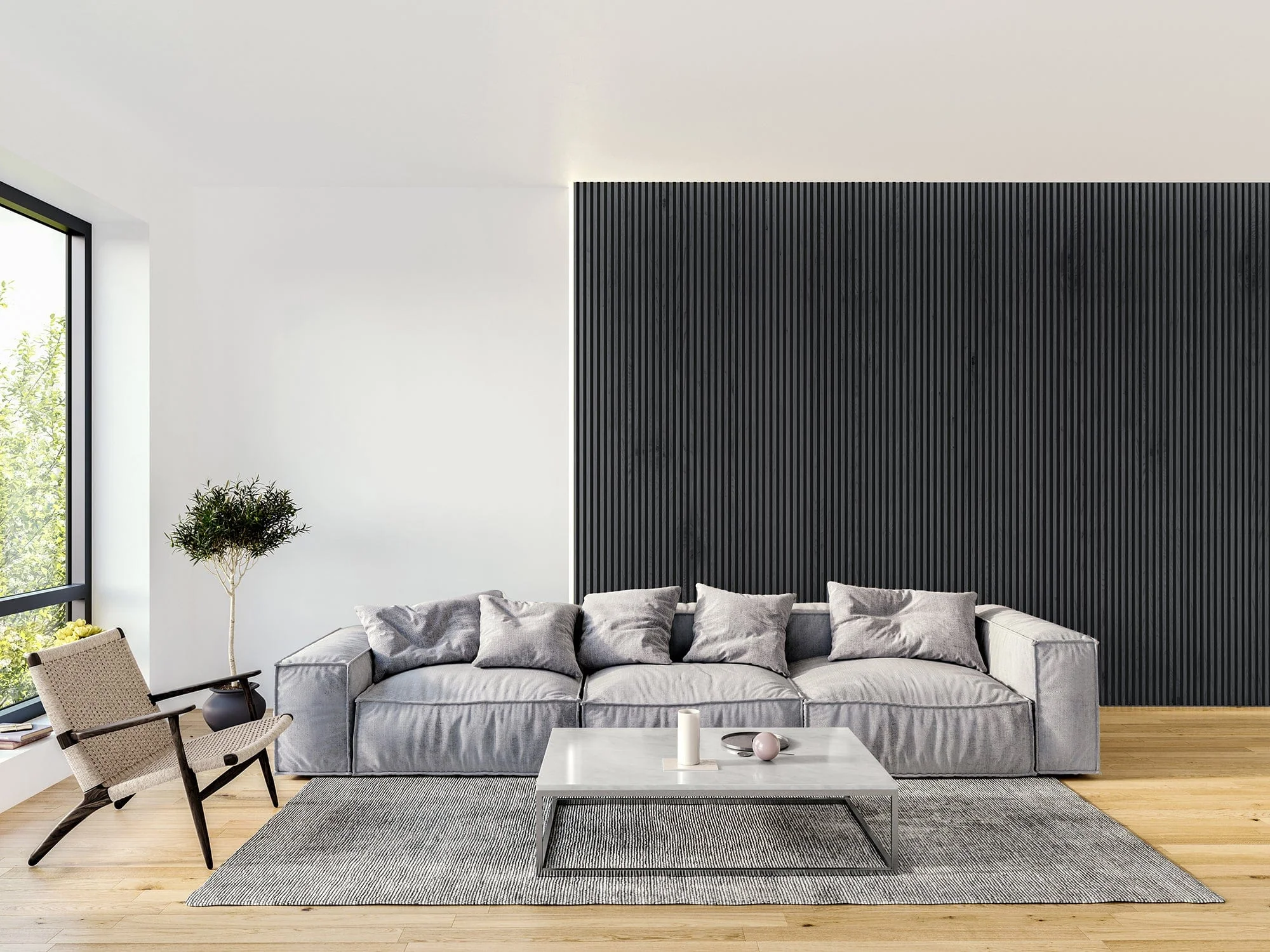 ambi-wall Acoustic Timber Slat Wall Panel 2.4m Ebony Oak - Image 4