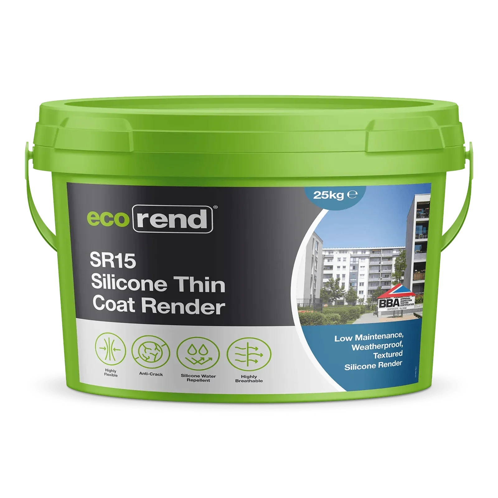 Ecorend SR15 Silicone Thin Coat Render - 25kg  Sea Mist