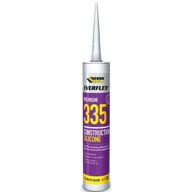 Everbuild Everflex 335 Construction Silicone Black 295ml