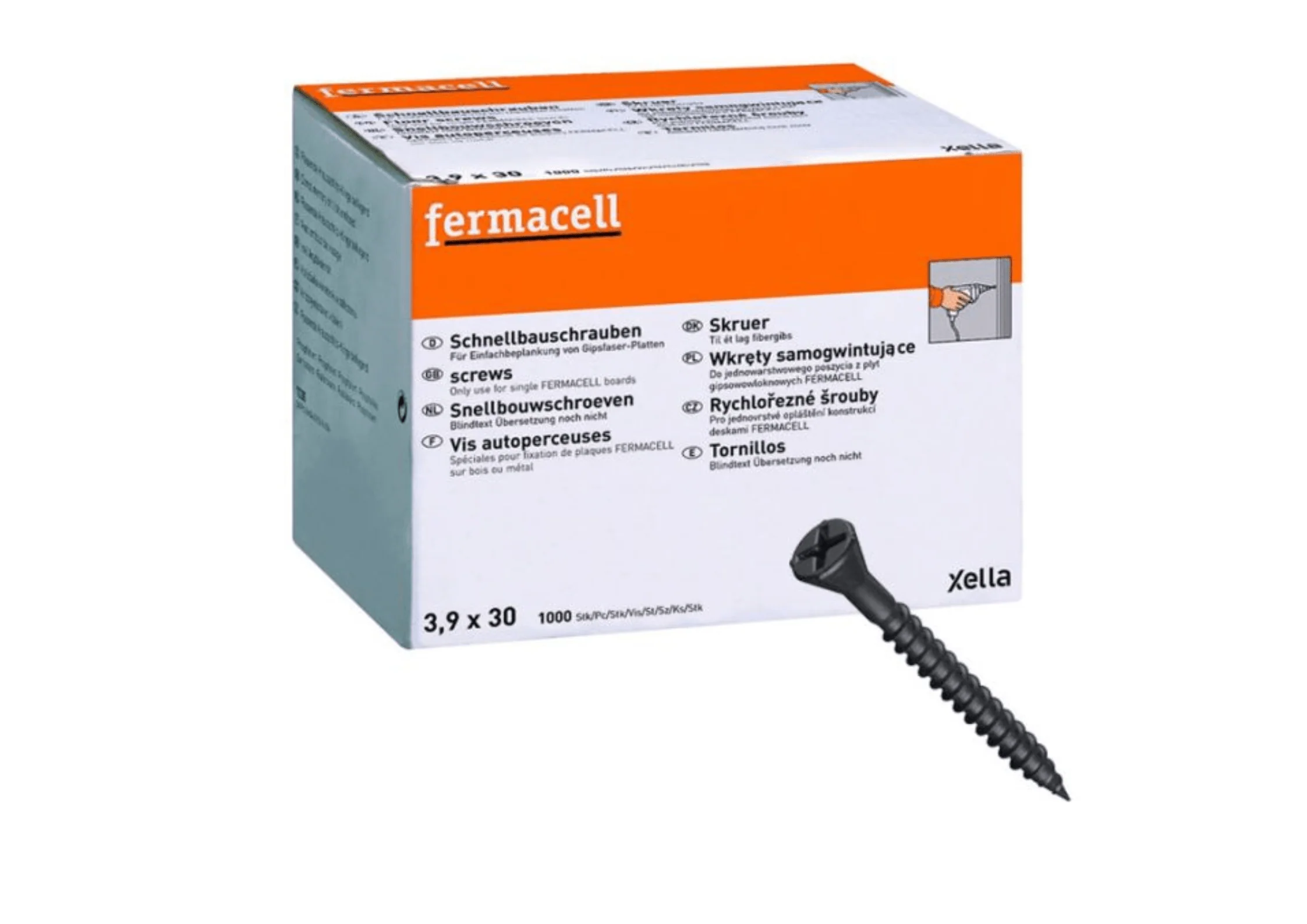Fermacell® Screws  3.9mm x 30mm  (Box of 1000)
