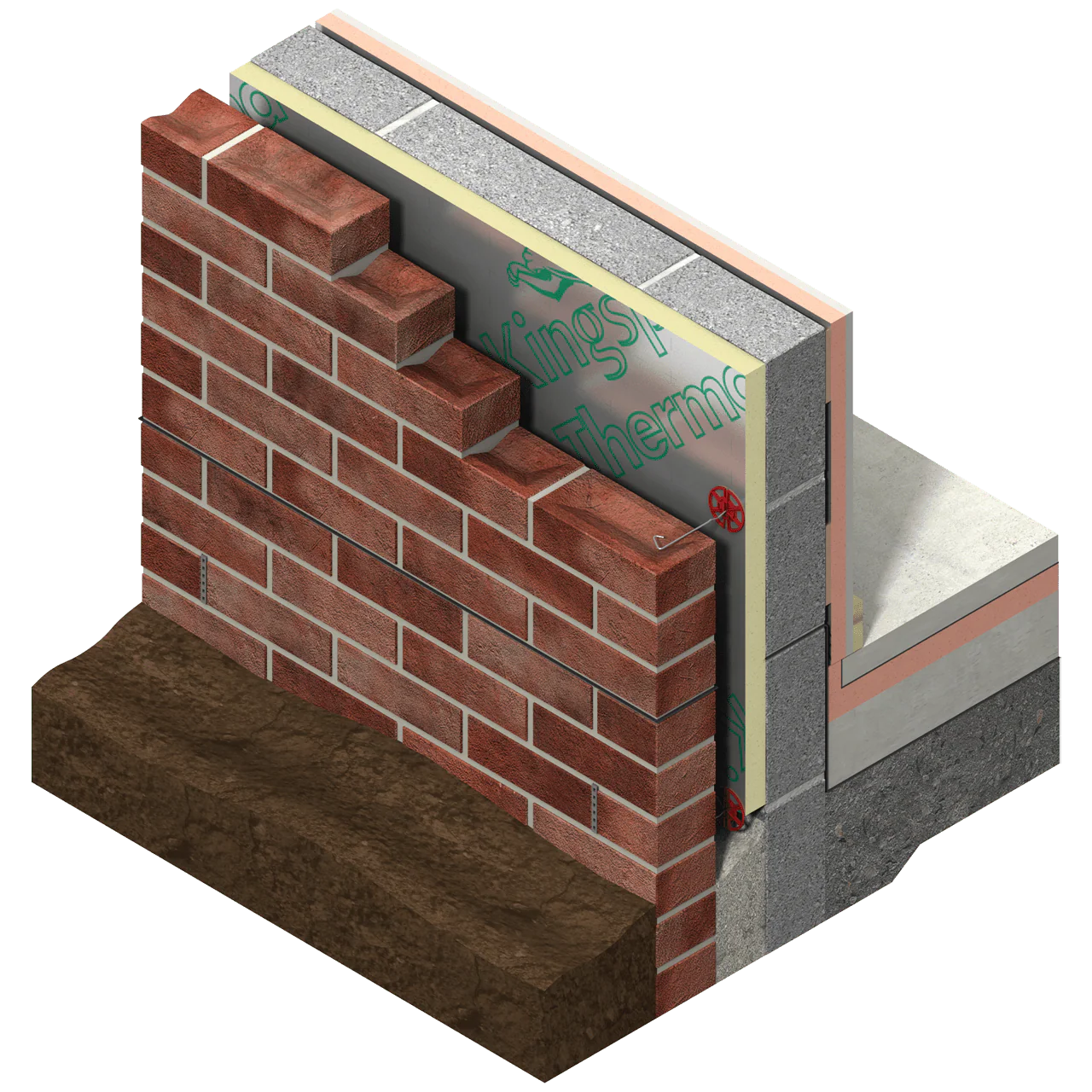 60mm Kingspan Thermawall TW50 PIR Cavity Wall Insulation 1200mm x 450mm - 4.32m2 pack - Image 3