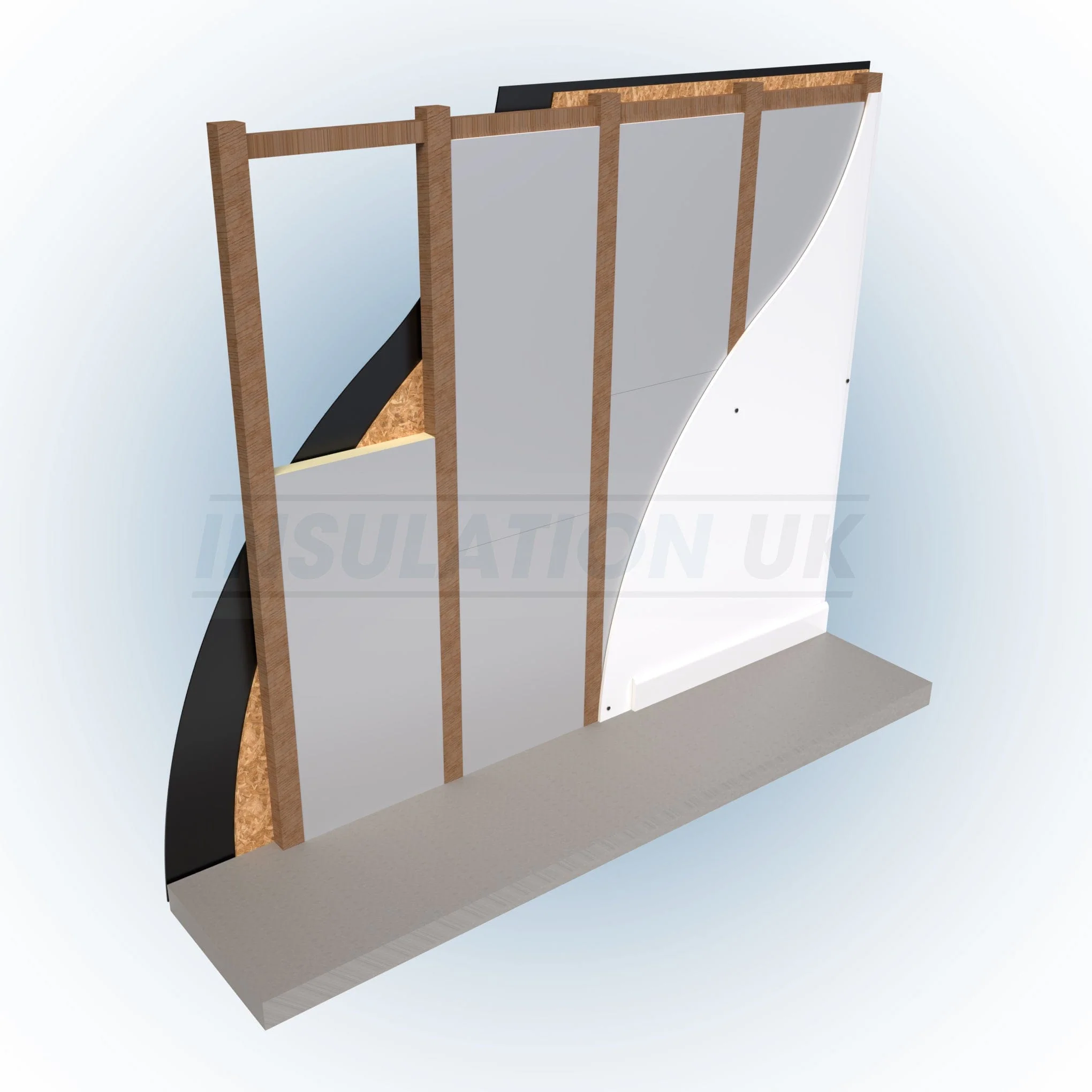 100mm PIR Insulation Strips 2400mm x 400mm - Pack of 3 - Image 4