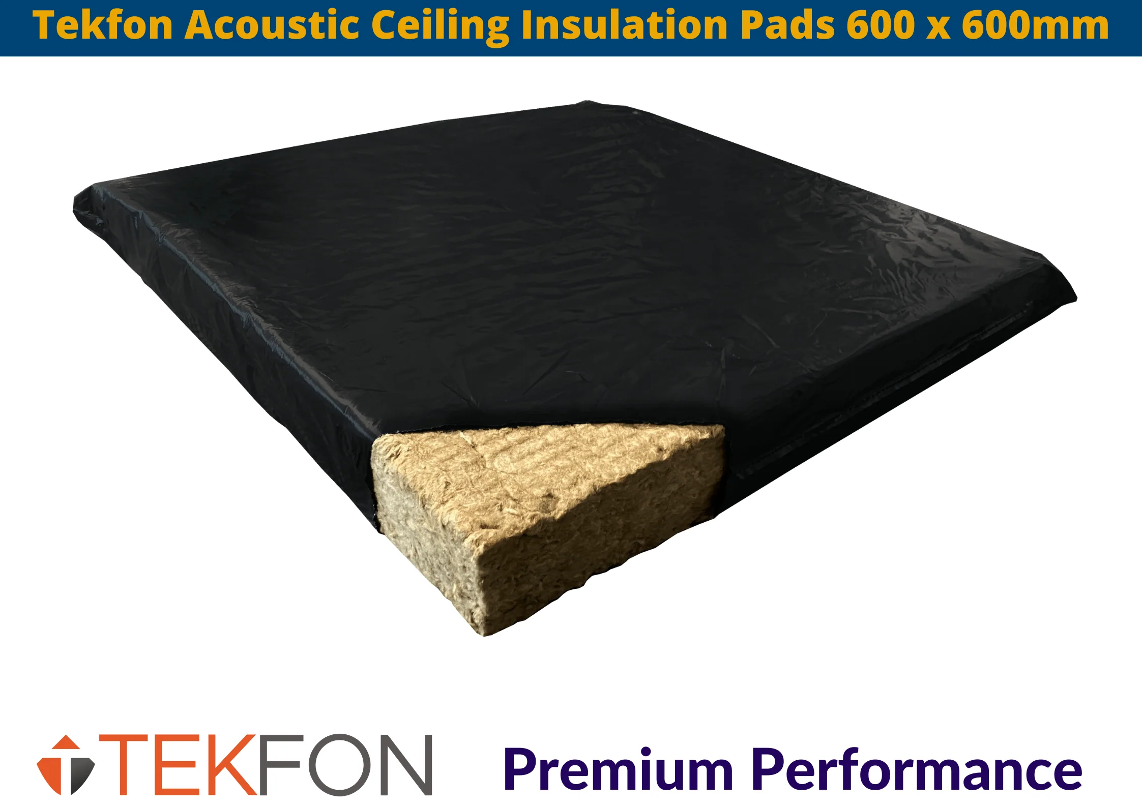 40mm Tekfon Acoustic Ceiling Insulation Pads 600 x 600mm (45kgm3) 2.88m2 - Image 2