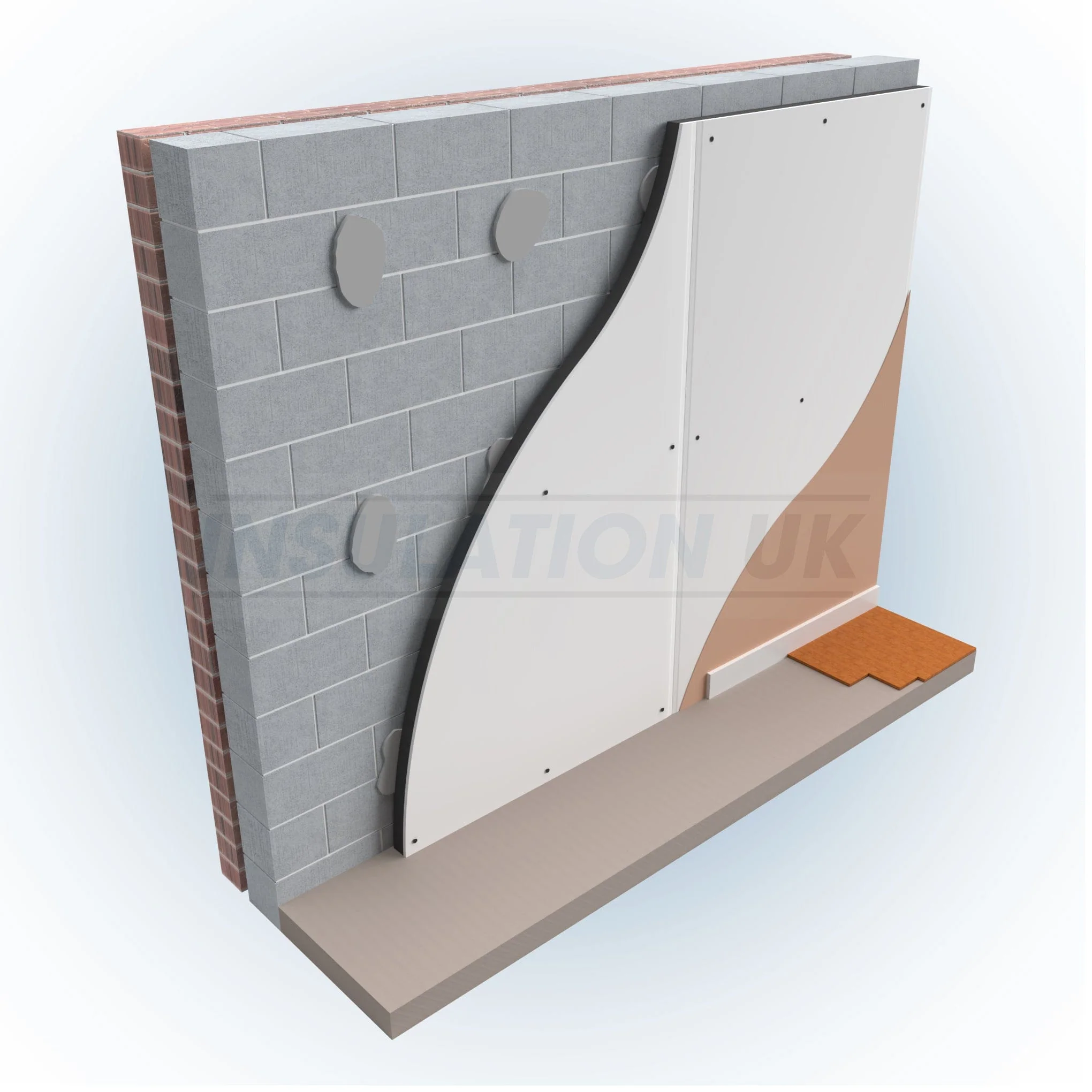 25.5mm Tekwarm HP+ Insulated Plasterboard 2.4m x 1.2m - Image 4